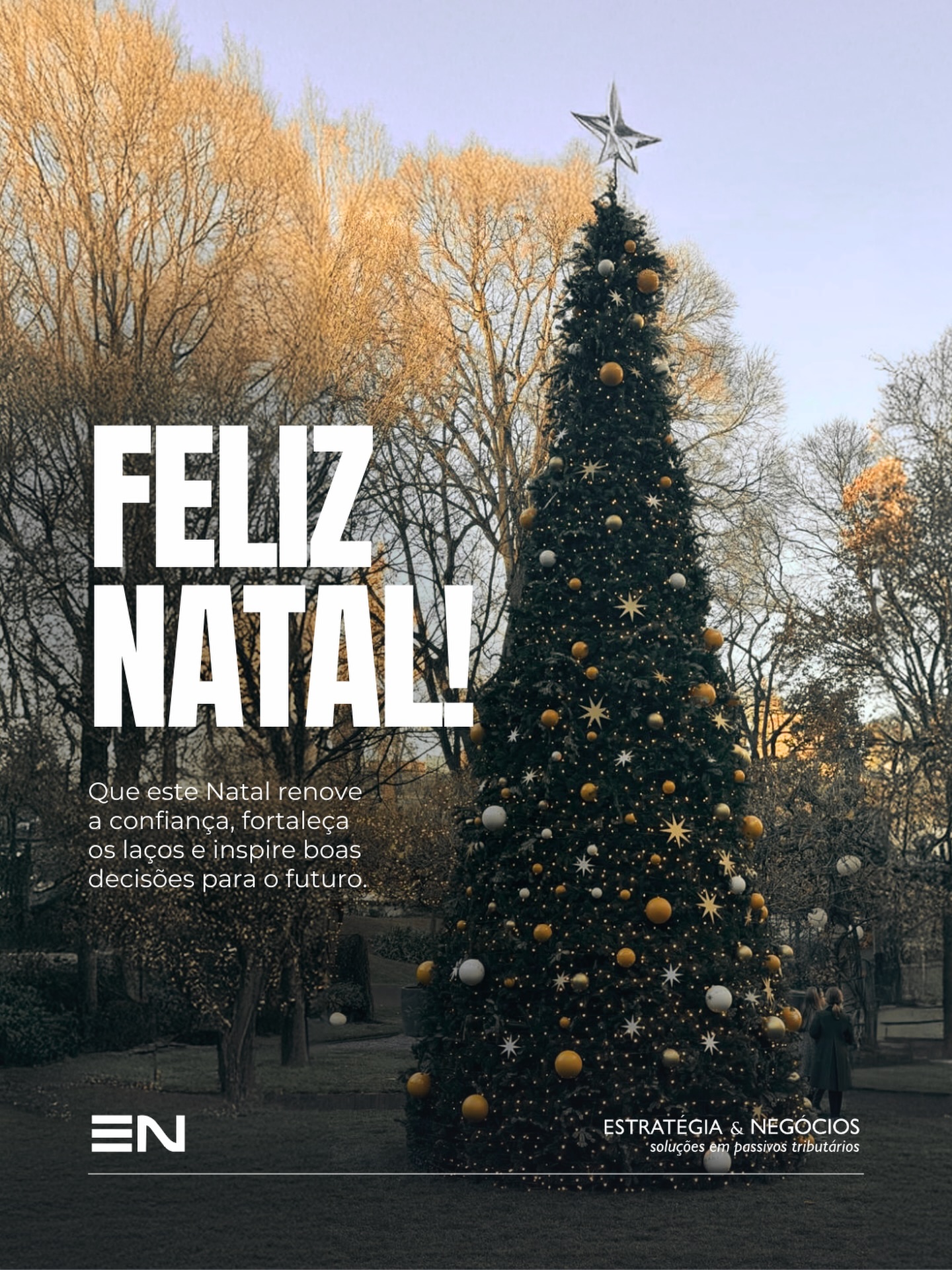 Neste Natal, que a gente consiga pausar, respirar e agradecer.

Agradecer pelas empresas que confiaram em nosso trabalho, pelas histórias que cruzaram o nosso caminho e pelas decisões difíceis que, quando bem conduzidas, transformam futuros. Cada negociação carrega pessoas, sonhos, empregos e famílias, e é isso que dá sentido ao que fazemos.

Seguimos para 2026 com o coração grato e o compromisso renovado de ajudar empresas a encontrarem caminhos possíveis, com responsabilidade, técnica e humanidade.

A Estratégia & Negócios deseja um Natal de acolhimento, esperança e novos começos.

Boas festas!